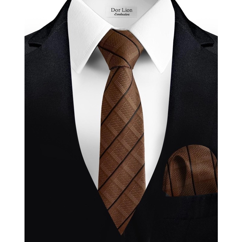 Striped Brown Tie