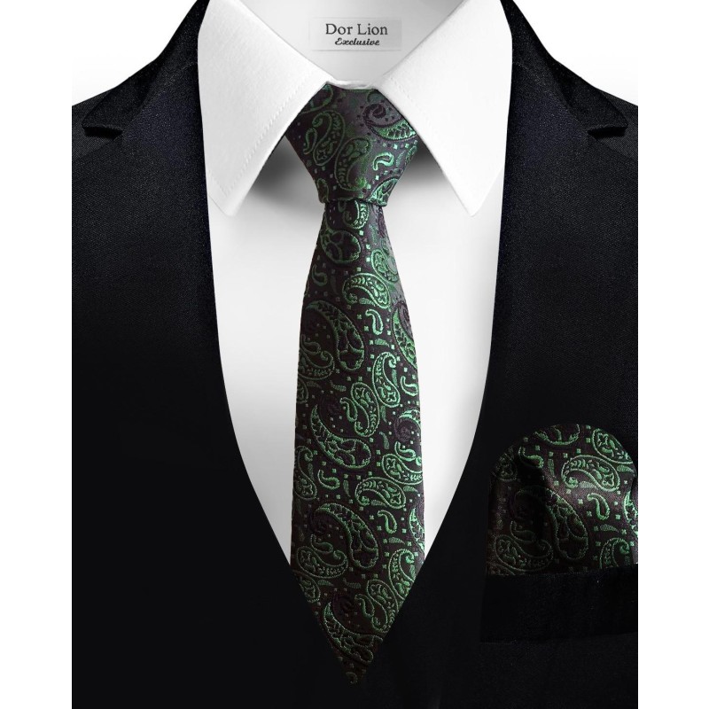 Shawl Pattern Green Tie