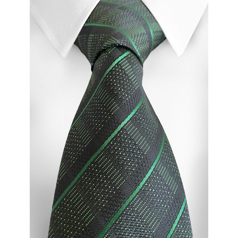 Striped Green Tie