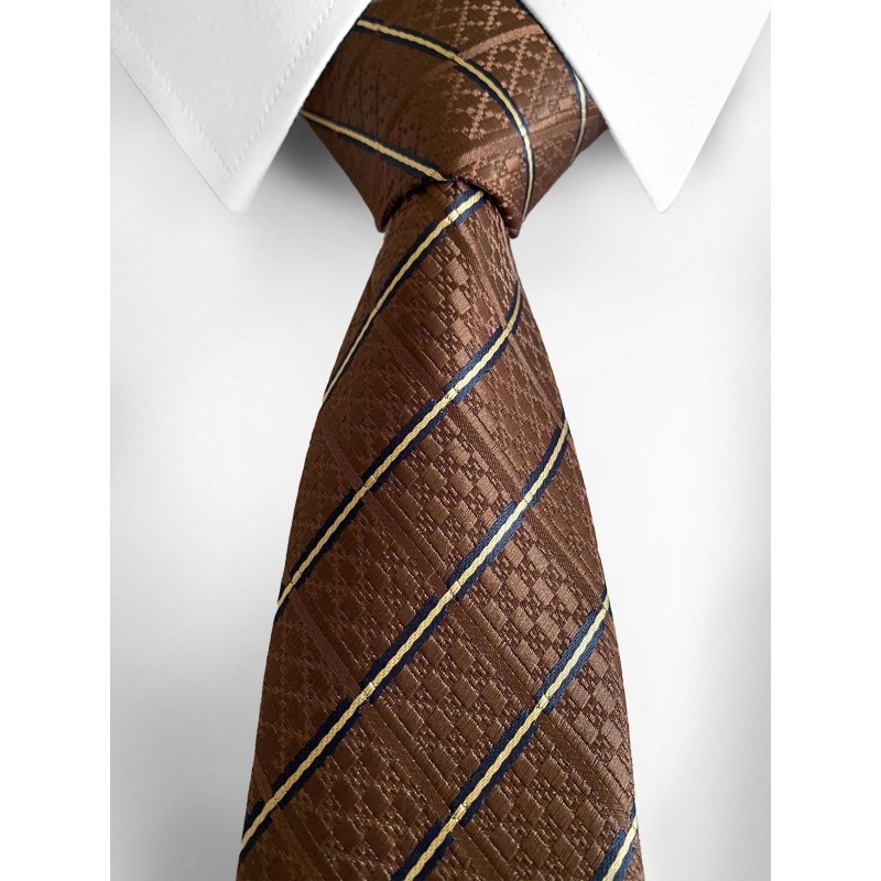 Striped Brown Tie