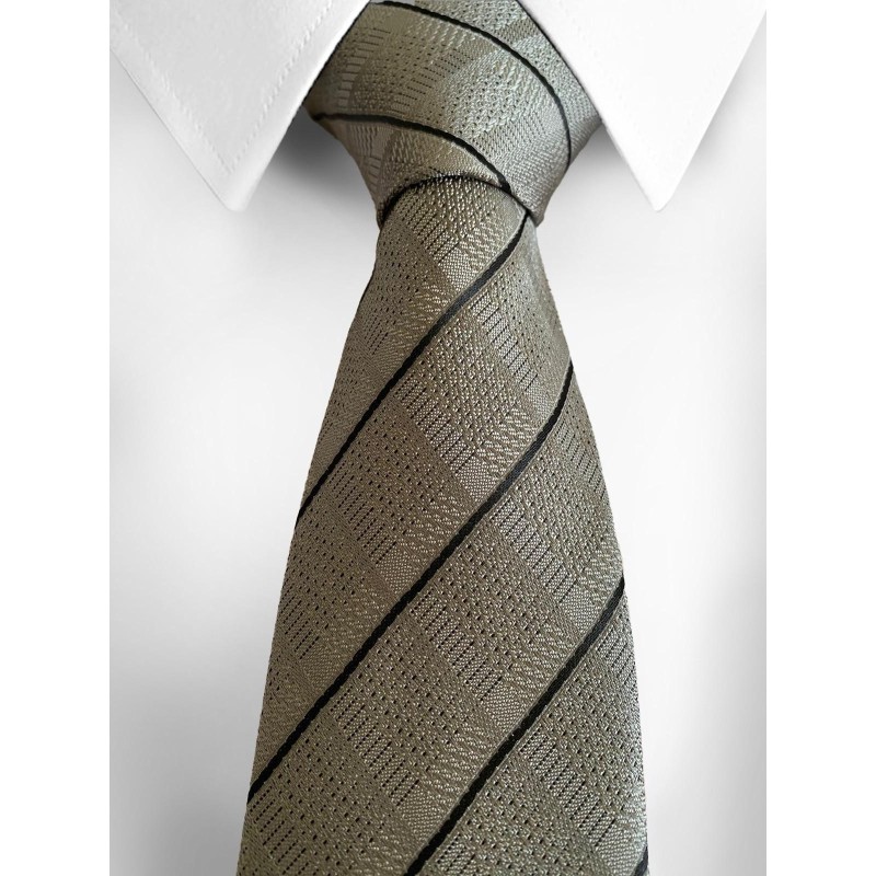 Striped Grey Tie