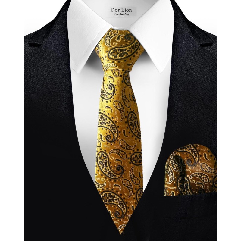 Shawl Pattern Yellow Tie