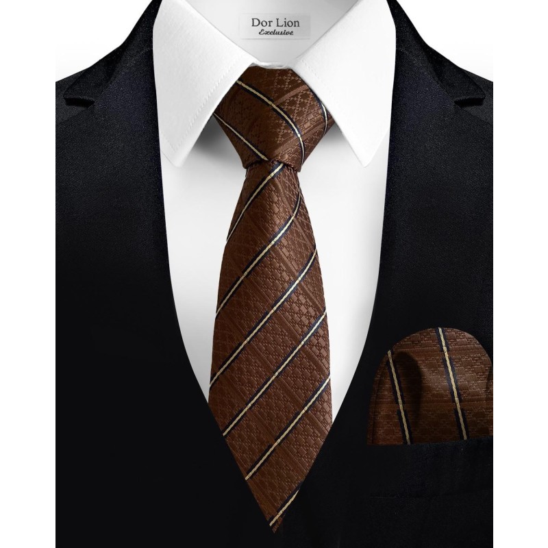 Striped Brown Tie