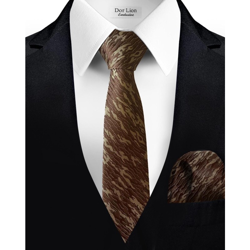 Patterned Brown Tie